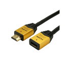 (まとめ)HORIC ハイスピードHDMI延長ケーブル 1.5m ゴールド HDFM15-168GD【×5セット】 送料込!