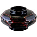 6寸 荒彫亀甲平丼/どんぶり鉢 【曙内黒 A】 直径178×高さ95(60)mm 日本製 〔和食 レストラン 店舗 お店〕【代引不可】