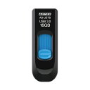 (まとめ) アドテック USB3.0スライド式フラッシュメモリ 16GB ブラック&ブルー AD-USTB16G-U3R 1個 【×10セット】(2)