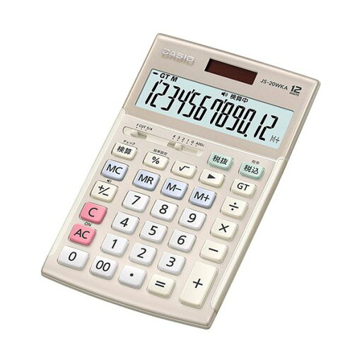 カシオ計算機 CASIO 実務電卓(検算タイプ) ジャストタイプ12桁 ゴールド JS-20WKA-GD-N カシオ計算機 CASIO 実務電卓(検算タイプ) ジャストタイプ12桁 ゴールド JS-20WKA-GD-N