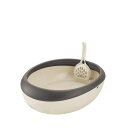 (まとめ)ラプレ ネコトイレ M ダークグレー (ペット用品) (×5セット)
