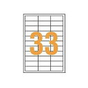 (まとめ)ライオン事務器 LPタックラベル A4判25×63.5mm(33片入)LP-233 1箱(100シート)【×3セット】(2)