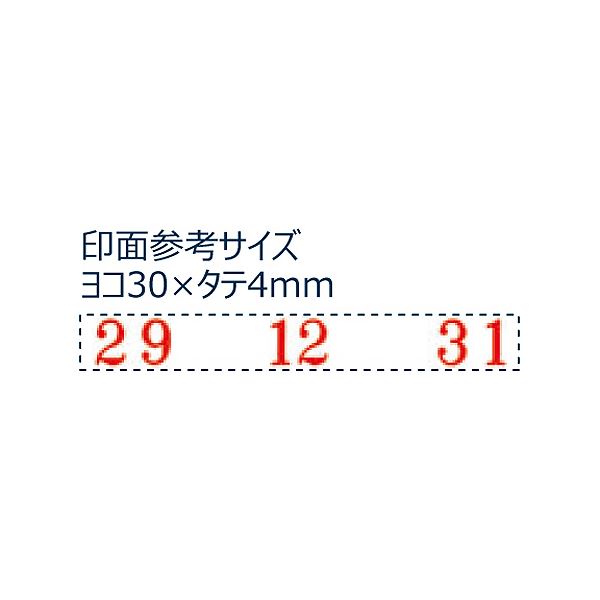 (まとめ) シヤチハタ 回転ゴム印 エルゴグリップ欧文トビ日付 4号 明朝体 NFB-4TM 1個 【×10セット】