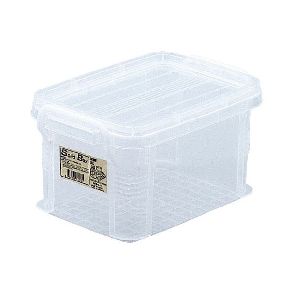 収納ボックス/収納ケース 【幅17×奥行き25.7×高さ14cm】 フタ付き 積み重ね可 ソリッドボックス クリア 【36個セット】
