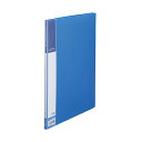 （まとめ）TANOSEE書類が入れやすいクリヤーファイル「ヨコカラ」 A4タテ 20ポケット 背幅8mm ブルー 1冊 【×30セット】