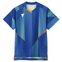VICTAS（ヴィクタス） 卓球ゲームシャツ V-GS203 男女兼用 ブルー 2XL