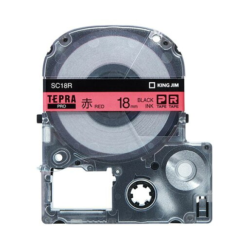 (まとめ)キングジム テプラ PRO テープカートリッジ パステル 18mm 赤/黒文字 SC18R-5P 1パック(5個)【×3セット】 (まとめ)キングジム テプラ PRO テープカートリッジ パステル 18mm 赤/黒文字 SC18R-5P 1パック(5個)【×3セット】