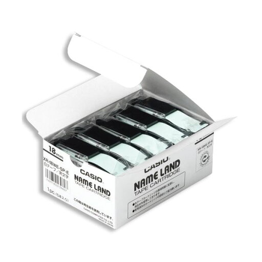 (まとめ)カシオ CASIO ネームランド NAME LAND スタンダードテープ 18mm×8m 黄/黒文字 XR-18YW-5P-E 1パック(5個)【×3セット】 (まとめ)カシオ CASIO ネームランド NAME LAND スタンダードテープ 18mm×8m 黄/黒文字 XR-18YW-5P-E 1パック(5個)【×3セット】