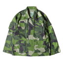 スウェーデン軍BDU(Battle Dress Uniform) M90グリーンカモ ジャケット 復刻 S 送料無料!