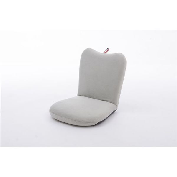 アップル 座椅子/パーソナルチェア 【1人掛け グレー】 幅41cm リクライニング スチールパイプ 日本製 〔リビング〕【代引不可】