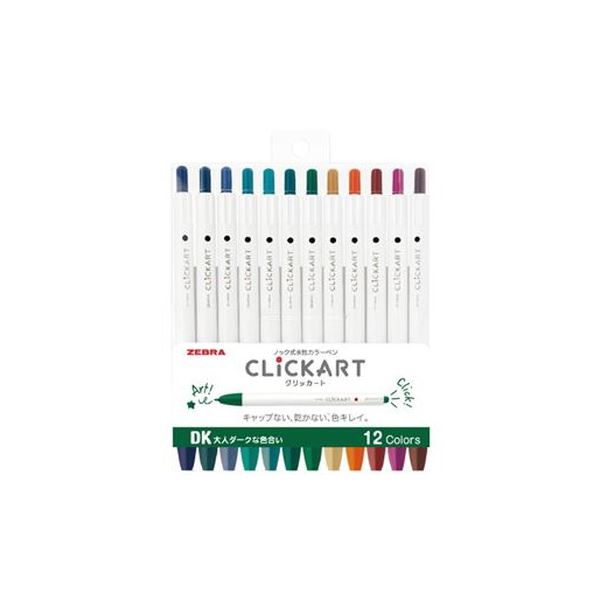 （まとめ）ゼブラ クリッカート 12色セットDK WYSS22-12CDK【×3セット】