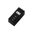 (まとめ)エレコム モバイルUSBタップ(縦向き) MOT-U05-2132BK【×2セット】|詳細画像