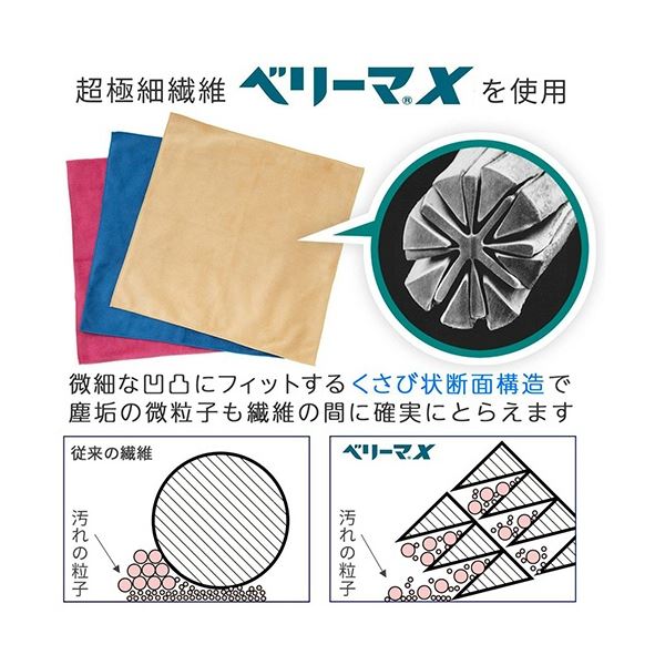 (まとめ) キング クリーニングクロス 40×40cm ワインレッド K-CCP40-WR 1枚 【×3セ...