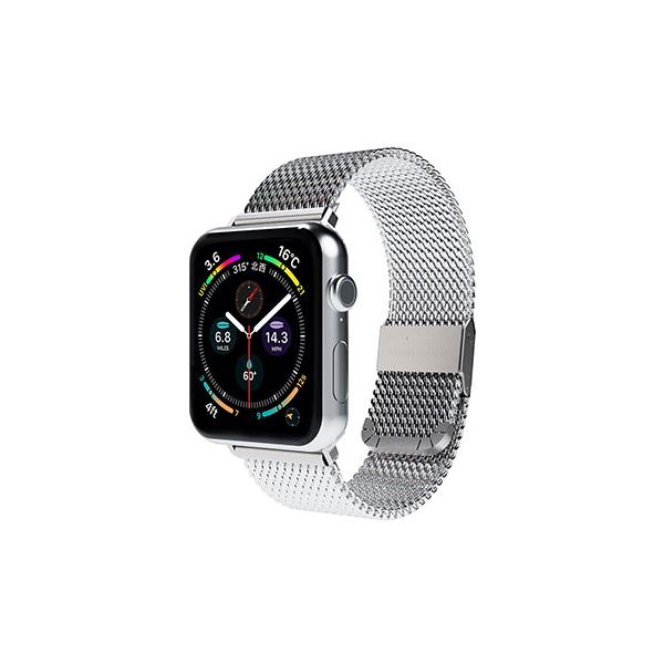 miak CLIP MESH BAND for Apple Watch 45/44/42mm シルバー SMAMA-W4244SL 送料込！