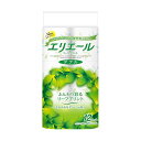 (まとめ)大王製紙 エリエールトイレットティシュー リーフプリント ダブル 芯あり 香つき 25m 1パック(12ロール)【×10セット】(3)
