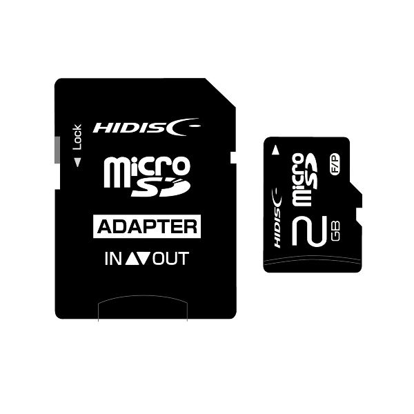 （まとめ）ハイディスク microSDカード2GB SD変換アダプター付き HDMCSD2GCLJP3 1枚【×5セット】