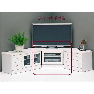 日本製 鏡面 エナメル塗装 コーナーボード 【75cm幅 ホワイト】 完成品 TV台 TVボード テレビ台 テレビボード コーナーTVボード 送料込！