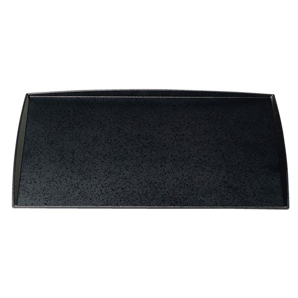 尺4 わたらせ盆/トレー 【黒SLタタキ】 425mm×305mm×13mm 日本製 〔和食 レストラン 店舗 お店〕【代引不可】