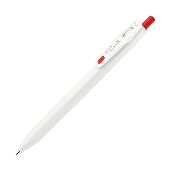 (まとめ) ゼブラ ゲルインクボールペン サラサR 0.4mm 赤 (軸色：白) JJS29-R1-R 1本 【×50セット】