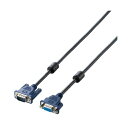 (まとめ)エレコム ディスプレイ延長ケーブルミニD-Sub15pinオス-メス 5.0m CAC-E50BK 1本【×3セット】(2)