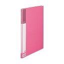 (まとめ) TANOSEE書類が入れやすいクリヤーファイル「ヨコカラ」 A4タテ 40ポケット 背幅11mm ピンク 1冊 【×30セット】(3)