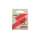 （まとめ） カシオ ラベルライター Lateco 詰め替え用テープ 18mm 赤テープ 黒文字 【×3セット】