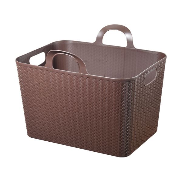 （まとめ）ヒマラヤ化学 アミーゴバケット 角 M型 ブラウン 1個 【×5セット】