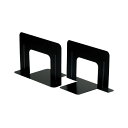 (まとめ) TANOSEE ブックエンド T型 ワイド ブラック 1組(2枚) 【×10セット】