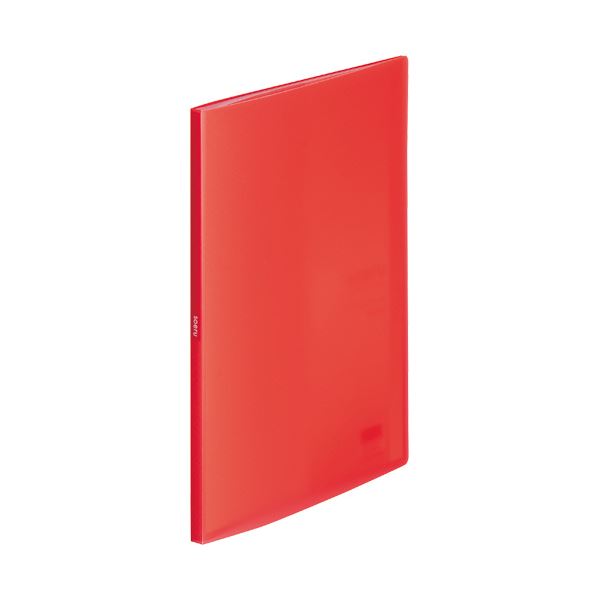（まとめ）リヒトラブ soeru クリヤーブック A4タテ 20ポケット 背幅10mm サニーレッド N-8101-3 1冊【..