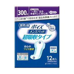 （まとめ）日本製紙 クレシア ポイズ メンズパッド超吸収タイプ 1パック（12枚）【×20セット】