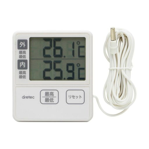 (まとめ)ドリテック 室内室外温度計 アイボリーO-285IV 1個【×5セット】 (まとめ)ドリテック 室内室外温度計 アイボリーO-285IV 1個【×5セット】