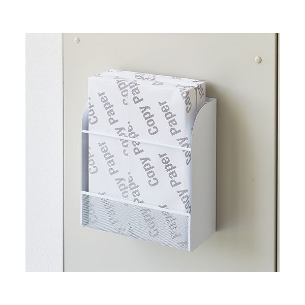 生活雑貨のお店！Vie-UPの（まとめ） LIHIT LAB マグネットラック L 縦型 白 【×3セット】｜アングル2