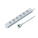 (まとめ)サンワサプライ 工事物件タップ 抜け止めL型プラグ 3P・6個口 5.0m TAP-K6L-5 1個【×3セット】
