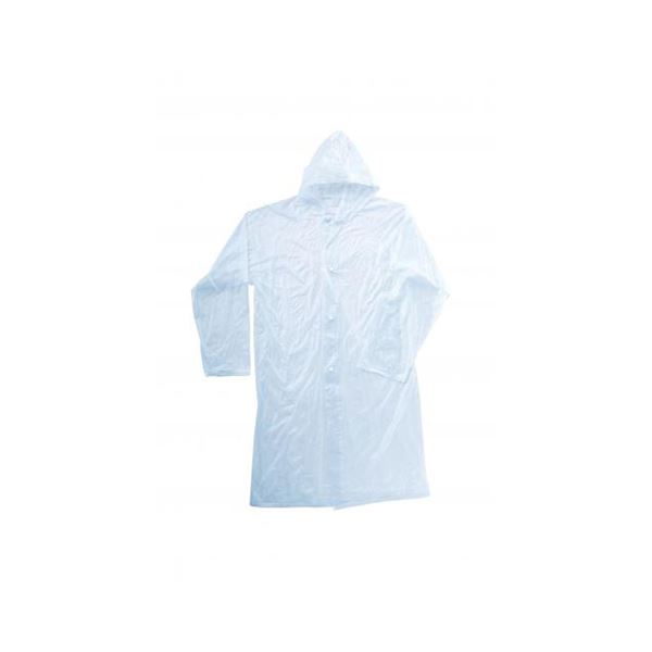 （まとめ） カンセン ポケットコート クリア 約120cm 【×10セット】