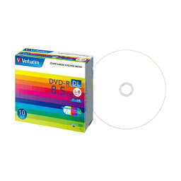 （まとめ）バーベイタム データ用DVD-R DL8.5GB 2-8倍速 ホワイトワイドプリンタブル 5mmスリムケース DHR85HP10V11パック(10枚) 【×3セット】