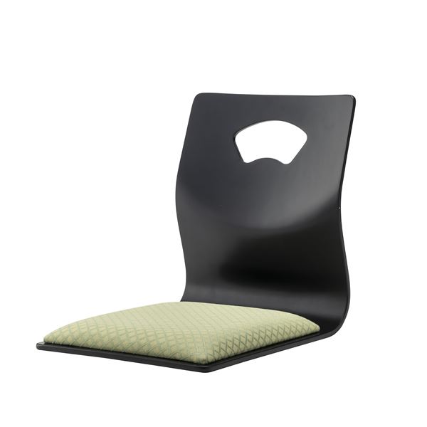 座椅子 パーソナルチェア 幅36×奥行52×高さ43cm 取っ手付き イエローグリーン リビング 座敷 和室 客室 店舗 料理店 法事 法要