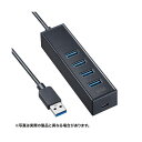 サンワサプライ 磁石付USB3.2Gen1 4ポートハブ USB-3H405BKN(2)
