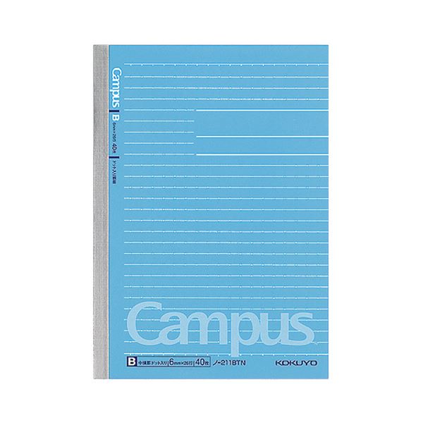 (まとめ) コクヨ キャンパスノート(ドット入り罫線) B6 B罫 40枚 ノ-211BTN 1セット(10冊) 【×30セット】