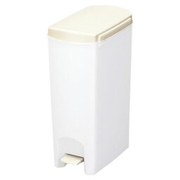ダストボックス ゴミ箱 約幅19.5cm スリム 15L フットペダル式 ふた付き 抗菌加工 ホワイト セパ キッチン 台所