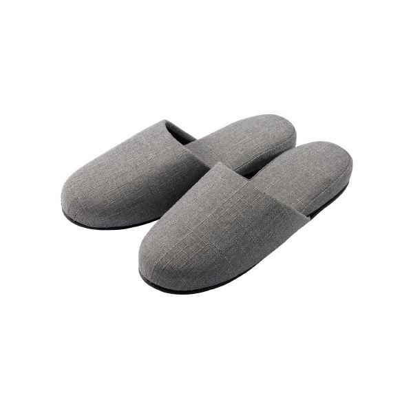 (まとめ）オーミケンシ ブッチャー織りスリッパ グレー 11382【×5セット】