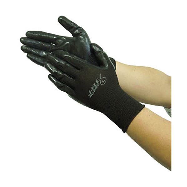 (まとめ) ユニワールド WORKS HOMME J-FLEX ニトリル L 5650-L 1双 【×50セット】
