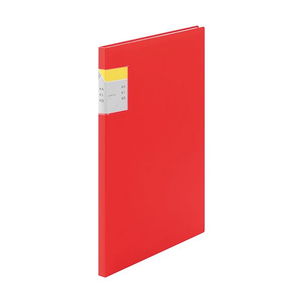 (まとめ) キングジム クリアーファイル カキコA4タテ 20ポケット(小口10枚) 背幅13mm 赤 8632アカ 1冊 【×30セット】 送料無料!