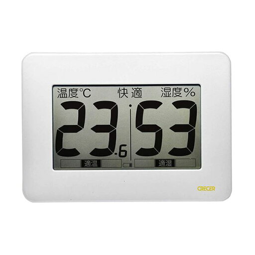 クレセル 超大画面デジタル温湿度計CR-3000W 1個 クレセル 超大画面デジタル温湿度計CR-3000W 1個