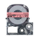 (まとめ) キングジム テプラ PRO テープカートリッジ マットラベル 18mm 赤(薄紅)/黒文字 SB18R 1個 【×10セット】