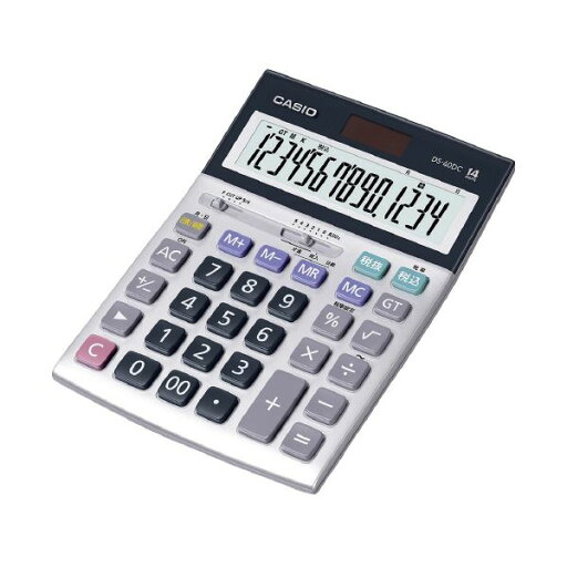 カシオ計算機 実務電卓 DS-40DC デスクサイズ14桁 シルバー カシオ計算機 実務電卓 DS-40DC デスクサイズ14桁 シルバー