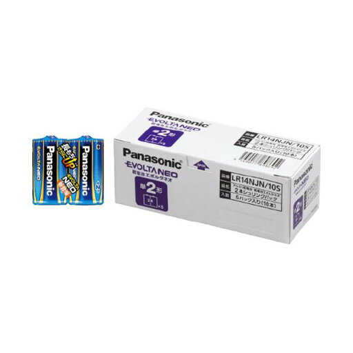(まとめ)Panasonic エボルタNEO 単2 LR14NJN/10S 10本入【×5セット】 (まとめ)Panasonic エボルタNEO 単2 LR14NJN/10S 10本入【×5セット】