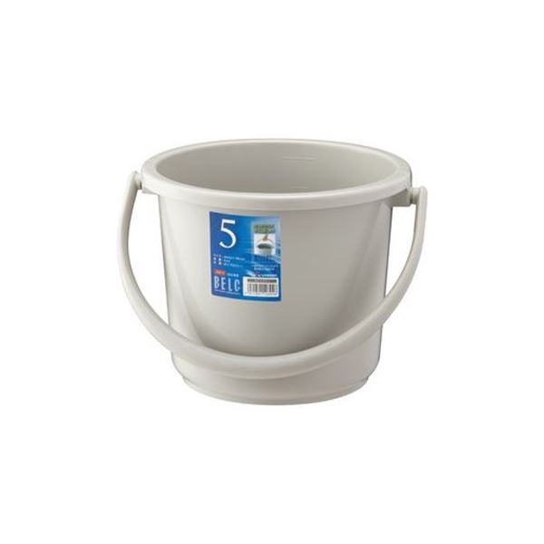 (まとめ)リス ベルクバケツ 5.4LSB 本体 Lグレー GBEC180【×10セット】