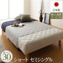 脚付きマットレス 国産 分割型 ポケットコイル ショート丈セミシングル 脚30cm 組立設置サービス付き【代引不可】(3)