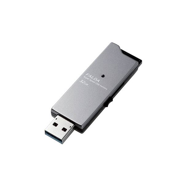 【5個セット】 エレコム USBメモリー/USB3.0対応/スライド式/高速/DAU/32GB/ブラック MF-DAU3032GBKX5 1