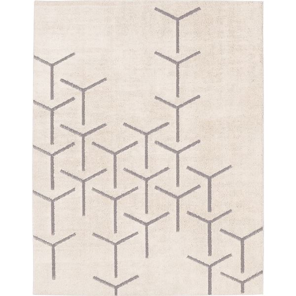 抗菌 消臭 ラグマット/絨毯 【約190×240cm アイボリー】 ホットカーペット対応 手洗い可 『スコープ』 プレーベル【代引不可】